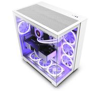 NZXT Boîtier moyen tour H9 Flow – Verre trempé – Blanc (All White)