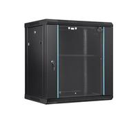 VEVOR Armoire de serveur réseau 12U boîtier de serveur montage mural profondeur 394 mm charge 90 kg avec panneaux latéraux en verre verrouillables pour équipement informatique, appareils audiovisuels