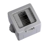 Boîtier mural gris pour modules, compatible BTicino Matix, 1 module, IP55 d'extérieur, boîte de système électrique, technopolymère haute résistance, pour boutons, prises, interrupteurs