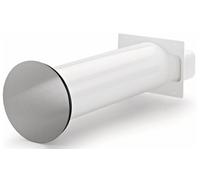 Boîtier mural moyeu Ø150 mm COMPAIR® télescopique blanc/acier inoxydable GTS ...
