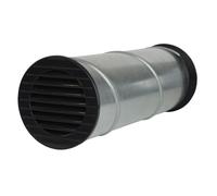 Boîtier mural - Système de raccordement pour hotte aspirante - Passage mural - Diamètre : 80 mm - Anthracite