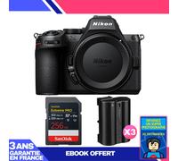 Boitier Nikon Z5 II + 1 SanDisk 256GB Extreme PRO UHS-II SDXC + 3 Nikon EN-EL15c + Ebook 'Devenez Un Super Photographe