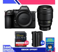 Boitier Nikon Z5 II + 135mm f/1.8 S Plena + 3 SanDisk 128GB Extreme PRO UHS-II SDXC + 2 Nikon EN-EL15c + Ebook 'Devenez Un Super Photographe