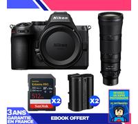 Boitier Nikon Z5 II + 180-600mm f/5.6-6.3 VR + 2 SanDisk 512GB Extreme PRO UHS-II SDXC + 2 Nikon EN-EL15c + Ebook 'Devenez Un Super Photographe