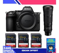 Boitier Nikon Z5 II + 180-600mm f/5.6-6.3 VR + 3 SanDisk 512GB Extreme PRO UHS-II SDXC + Ebook 'Devenez Un Super Photographe