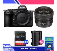 Boitier Nikon Z5 II + 24-50mm f/4-6.3 + 2 SanDisk 128GB Extreme PRO UHS-II SDXC + 3 Nikon EN-EL15c + Ebook 'Devenez Un Super Photographe