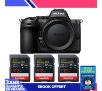 Boitier Nikon Z5 II + 3 SanDisk 512GB Extreme PRO UHS-II SDXC + Ebook 'Devenez Un Super Photographe
