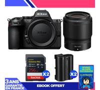 Boitier Nikon Z5 II + 50mm f/1.8 S + 2 SanDisk 256GB Extreme PRO UHS-II SDXC + 2 Nikon EN-EL15c + Ebook 'Devenez Un Super Photographe
