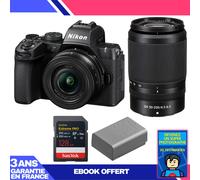 Boitier Nikon Z50 II + 16-50mm + 50-250mm + 1 SanDisk 128GB Extreme PRO UHS-II SDXC + Nikon EN-EL25a + Ebook 'Devenez Un Super Photographe