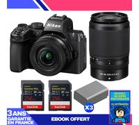 Boitier Nikon Z50 II + 16-50mm + 50-250mm + 2 SanDisk 256GB Extreme PRO UHS-II SDXC + 3 Nikon EN-EL25a + Ebook 'Devenez Un Super Photographe