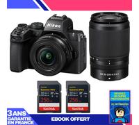Boitier Nikon Z50 II + 16-50mm + 50-250mm + 2 SanDisk 256GB Extreme PRO UHS-II SDXC + Ebook 'Devenez Un Super Photographe