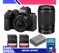 Boitier Nikon Z50 II + 16-50mm + 50-250mm + 2 SanDisk 256GB Extreme PRO UHS-II SDXC + Nikon EN-EL25a + Ebook 'Devenez Un Super Photographe