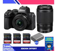 Boitier Nikon Z50 II + 16-50mm + 50-250mm + 3 SanDisk 128GB Extreme PRO UHS-II SDXC + 3 Nikon EN-EL25a + Ebook 'Devenez Un Super Photographe