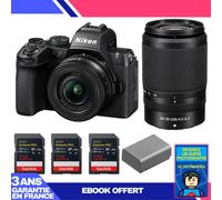 Boitier Nikon Z50 II + 16-50mm + 50-250mm + 3 SanDisk 128GB Extreme PRO UHS-II SDXC + Nikon EN-EL25a + Ebook 'Devenez Un Super Photographe