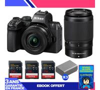 Boitier Nikon Z50 II + 16-50mm + 50-250mm + 3 SanDisk 256GB Extreme PRO UHS-II SDXC + 3 Nikon EN-EL25a + Ebook 'Devenez Un Super Photographe