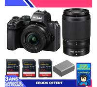 Boitier Nikon Z50 II + 16-50mm + 50-250mm + 3 SanDisk 256GB Extreme PRO UHS-II SDXC + Nikon EN-EL25a + Ebook 'Devenez Un Super Photographe