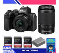 Boitier Nikon Z50 II + 16-50mm + 50-250mm + 3 SanDisk 512GB Extreme PRO UHS-II SDXC + Nikon EN-EL25a + Ebook 'Devenez Un Super Photographe