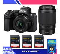 Boitier Nikon Z50 II + 16-50mm + 50-250mm + 3 SanDisk 64GB Extreme PRO UHS-II SDXC + Ebook 'Devenez Un Super Photographe