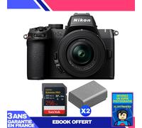 Boitier Nikon Z50 II + 16-50mm f/3.5-6.3 VR + 1 SanDisk 256GB Extreme PRO UHS-II SDXC + 2 Nikon EN-EL25a + Ebook 'Devenez Un Super Photographe