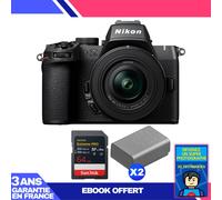 Boitier Nikon Z50 II + 16-50mm f/3.5-6.3 VR + 1 SanDisk 64GB Extreme PRO UHS-II SDXC + 2 Nikon EN-EL25a + Ebook 'Devenez Un Super Photographe