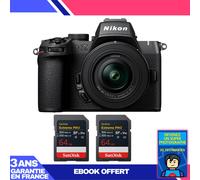 Boitier Nikon Z50 II + 16-50mm f/3.5-6.3 VR + 2 SanDisk 64GB Extreme PRO UHS-II SDXC + Ebook 'Devenez Un Super Photographe