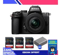 Boitier Nikon Z50 II + 16-50mm f/3.5-6.3 VR + 3 SanDisk 256GB Extreme PRO UHS-II SDXC + 3 Nikon EN-EL25a + Ebook 'Devenez Un Super Photographe