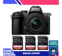 Boitier Nikon Z50 II + 16-50mm f/3.5-6.3 VR + 3 SanDisk 256GB Extreme PRO UHS-II SDXC + Ebook 'Devenez Un Super Photographe
