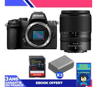 Boitier Nikon Z50 II + 18-140mm f/3.5-6.3 VR + 1 SanDisk 128GB Extreme PRO UHS-II SDXC + 3 Nikon EN-EL25a + Ebook 'Devenez Un Super Photographe