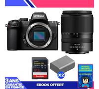 Boitier Nikon Z50 II + 18-140mm f/3.5-6.3 VR + 1 SanDisk 512GB Extreme PRO UHS-II SDXC + 2 Nikon EN-EL25a + Ebook 'Devenez Un Super Photographe