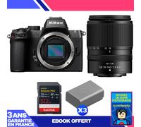 Boitier Nikon Z50 II + 18-140mm f/3.5-6.3 VR + 1 SanDisk 512GB Extreme PRO UHS-II SDXC + 3 Nikon EN-EL25a + Ebook 'Devenez Un Super Photographe