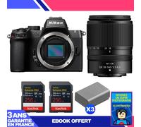 Boitier Nikon Z50 II + 18-140mm f/3.5-6.3 VR + 2 SanDisk 256GB Extreme PRO UHS-II SDXC + 3 Nikon EN-EL25a + Ebook 'Devenez Un Super Photographe