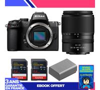 Boitier Nikon Z50 II + 18-140mm f/3.5-6.3 VR + 2 SanDisk 64GB Extreme PRO UHS-II SDXC + Nikon EN-EL25a + Ebook 'Devenez Un Super Photographe