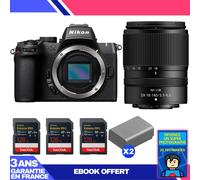 Boitier Nikon Z50 II + 18-140mm f/3.5-6.3 VR + 3 SanDisk 128GB Extreme PRO UHS-II SDXC + 2 Nikon EN-EL25a + Ebook 'Devenez Un Super Photographe