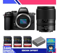 Boitier Nikon Z50 II + 18-140mm f/3.5-6.3 VR + 3 SanDisk 256GB Extreme PRO UHS-II SDXC + Nikon EN-EL25a + Ebook 'Devenez Un Super Photographe