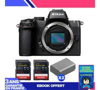 Boitier Nikon Z50 II + 2 SanDisk 512GB Extreme PRO UHS-II SDXC + 2 Nikon EN-EL25a + Ebook 'Devenez Un Super Photographe