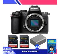 Boitier Nikon Z50 II + 2 SanDisk 64GB Extreme PRO UHS-II SDXC + 3 Nikon EN-EL25a + Ebook 'Devenez Un Super Photographe