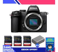 Boitier Nikon Z50 II + 3 SanDisk 64GB Extreme PRO UHS-II SDXC + 2 Nikon EN-EL25a + Ebook 'Devenez Un Super Photographe