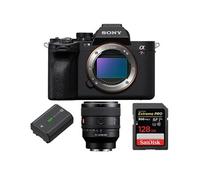 Boîtier Noir Sony A7R V FE 50 mm f1.4 GM + batterie rechargeable Sony NP-FZ100 série Z + SanDisk 128GB Extreme PRO UHS-II SDXC 300 MB/s G