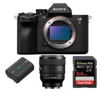 Sony A7R V Appareil photo + FE 50mm f1.4 GM + batterie NP-FZ100 + SanDisk 64 Go Extreme Pro SDXC UHS-II U3 V90 300 Mo/s