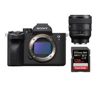 Boîtier Noir Sony Alpha A7 Mark IV FE 50 mm f1.4 GM + SanDisk 128GB Extreme PRO UHS-II SDXC 300 MB/s G