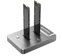 Boîtier NVMe M.2 Clone SSD, M2 SSD Offline Clone Station 10 Gbps Dual Bay M.2 NVMe Docking Station USB3.2 Gen 2 M.2 Clone NVMe Boîtier Dual Bay NVMe M2 SSD pour NVMe 2230/2242/2260/2280