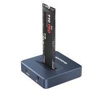 Boîtier NVMe PCIe M.2 SSD Box, Boîtier de Disque Dur SSD NVME/NGFF Hautes Performances USB 3.1, SSD M.2 M-Key avec Adaptateur USB-C et Câble USB 3.1