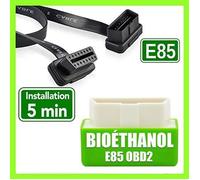 Boitier OBD2 Conversion E85 Bioéthanol véhicules Essence + Rallonge OBD + Valise Diagnostic Auto ELM327 USB - FlexFuel Kit Ethanol