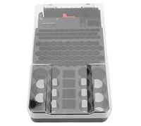 Boîtier Organisateur de Batterie 104 grilles 3 lumières boîte de Rangement Portable avec testeur pour Bureau à Domicile matériau ABS Transparent