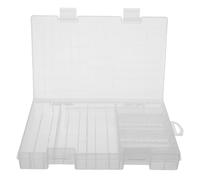 Boîtier Organisateur de Piles AA AAA et Boutons en ABS Blanc | Compartiments Multiples, Couvercle à Clip, Design Transparent, Rangement Sécurisé pour Atelier et Bureau
