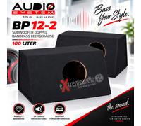 Boîtier passe-bande double AUDIO SYSTEM BP 12-2 avec 2 x 50 litres pour 2 x...