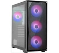 Aerocool GEOFLOW, Boîtier PC ATX, 4X Ventilateurs ARGB 120mm, Fenêtre Verre Trempé, Panneau Avant Mesh, Support Refroidissement Liquide 360mm, Filtres à Poussière Magnétiques, 2X USB 3.0, Noir
