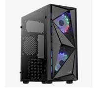 Boitier Moyen Tour ATX AeroCool Glider Tempered Glass RGB avec Panneau vitré (Noir)