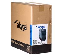 Boîtier PC Akyga AK13BK - Tour midi ATX - Noir - 7 baies internes - Refroidissement arrière 120mm