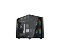 Xigmatek Boîtier PC Aqua M Lite – Mini Tour Micro-ATX, panneaux vitrés – Noir